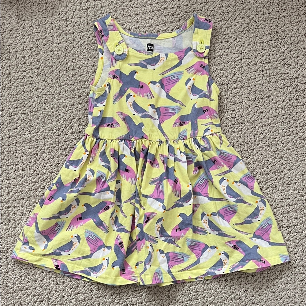 Tea Collection Multicolor Bird Print Dress